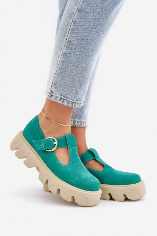 zamšādas apavi ar sprādzēm Zazoo 20183 Zaļas krāsas zamšādas apavi ar sprādzēm Zazoo 20183 Zaļas krāsas