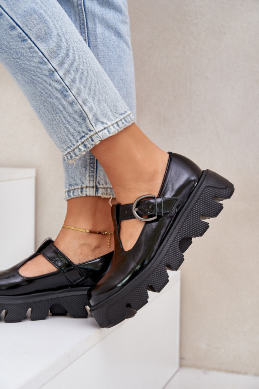 Laque   apavi ar sprādzēm Zazoo 20183 Melns Laque   apavi ar sprādzēm Zazoo 20183 Melns