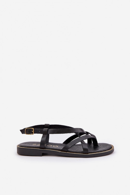 līdzenas zoles basenes Z Przeplatającymi Się Paseczkami Zazoo 40429 Melns   līdzenas zoles basenes Z Przeplatającymi Się Paseczkami Zazoo 40429 Melns