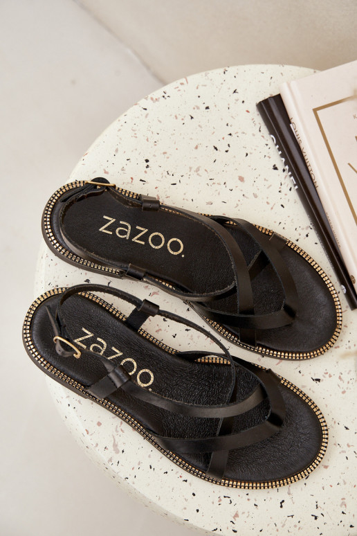 līdzenas zoles basenes Z Przeplatającymi Się Paseczkami Zazoo 40429 Melns   līdzenas zoles basenes Z Przeplatającymi Się Paseczkami Zazoo 40429 Melns