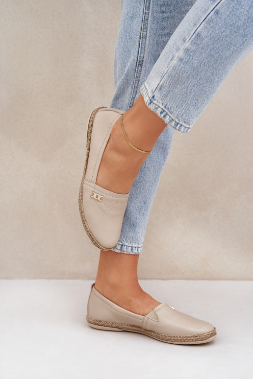 Eleganta stila Espadrilless  Zazoo 10177 smilšu krāsas Eleganta stila Espadrilless  Zazoo 10177 smilšu krāsas