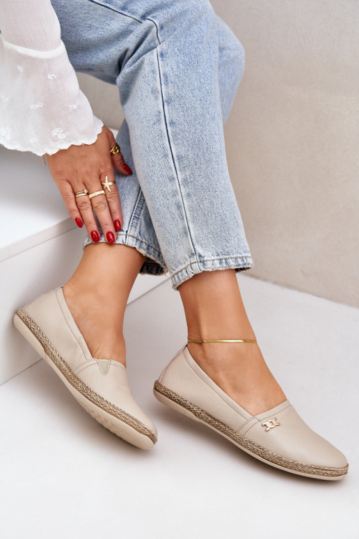 Eleganta stila Espadrilless  Zazoo 10177 smilšu krāsas Eleganta stila Espadrilless  Zazoo 10177 smilšu krāsas