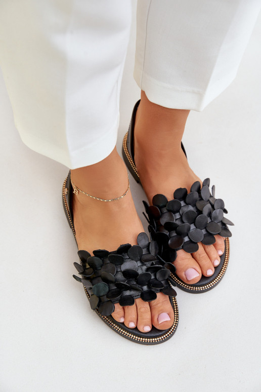 Sieviešu basenes  ar platiem papēžiem Zazoo 40425 Melns Sieviešu basenes  ar platiem papēžiem Zazoo 40425 Melns