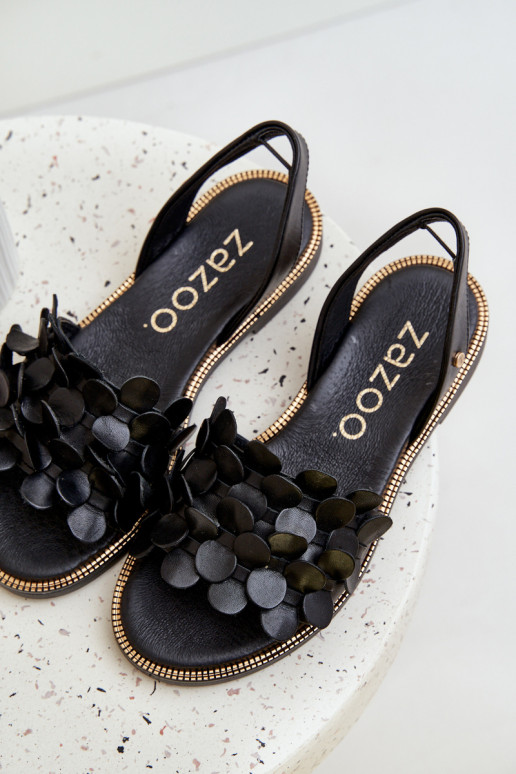 Sieviešu basenes  ar platiem papēžiem Zazoo 40425 Melns Sieviešu basenes  ar platiem papēžiem Zazoo 40425 Melns