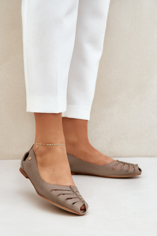 Zazoo 10009 Ērtas dabīgās ādas balerīnas  smilšu krāsas Zazoo 10009 Ērtas dabīgās ādas balerīnas  smilšu krāsas