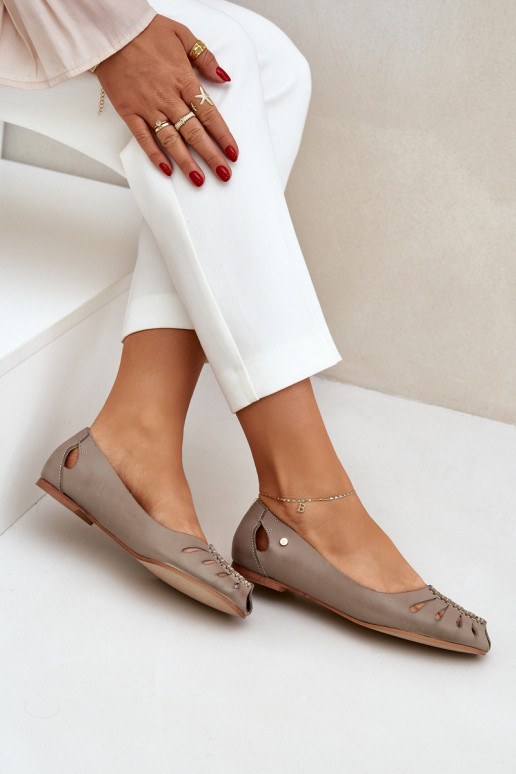 Zazoo 10009 Ērtas dabīgās ādas balerīnas  smilšu krāsas Zazoo 10009 Ērtas dabīgās ādas balerīnas  smilšu krāsas