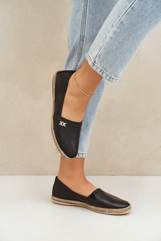 Eleganta stila Espadrilless  Zazoo 10177 Melns