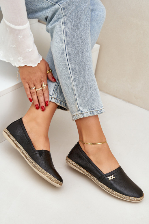 Eleganta stila Espadrilless  Zazoo 10177 Melns