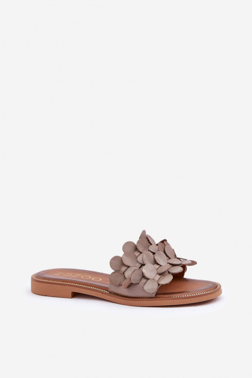 Zazoo 40381  Čibas no dabīgas ādas ar platiem papēžiem Brūnas krāsas Zazoo 40381  Čibas no dabīgas ādas ar platiem papēžiem Brūnas krāsas