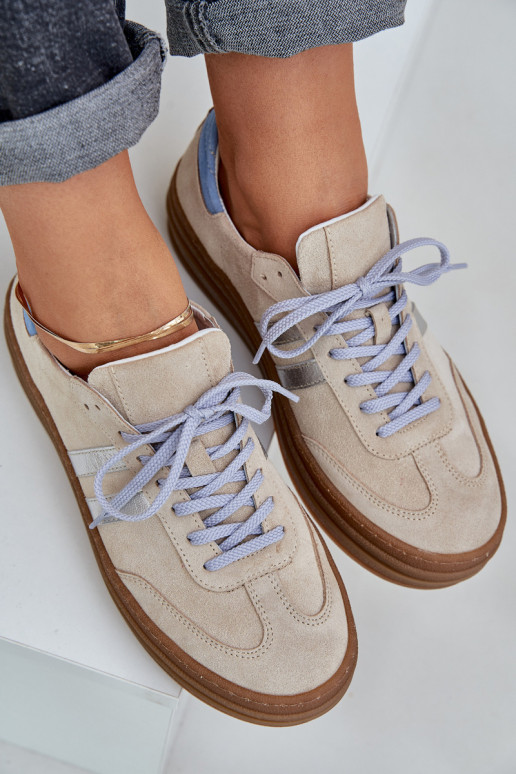 Zazoo N1068S4  modeļa apavi ar platformu smilšu krāsas