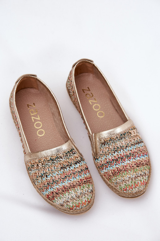 Eleganta stila ādas espadrilles ar pinumiem Zazoo 10178 dažādās krāsās