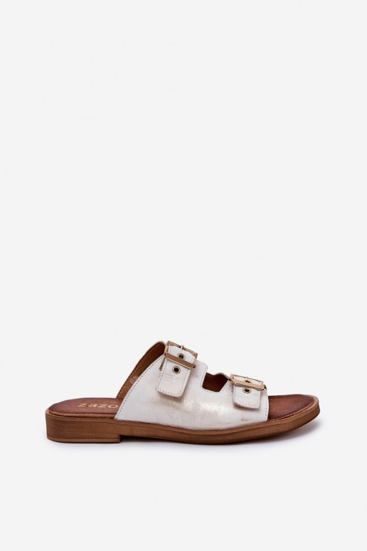 zempapēžu Čības ar sprādzēm Zazoo 3020 Zelta krāsas Przecierany   zempapēžu Čības ar sprādzēm Zazoo 3020 Zelta krāsas Przecierany