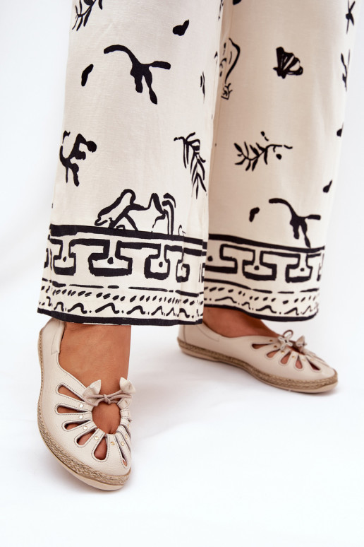 zempapēžu Balerīnas Z Naturalnej Skóry Zazoo 10179 smilšu krāsas zempapēžu Balerīnas Z Naturalnej Skóry Zazoo 10179 smilšu krāsas