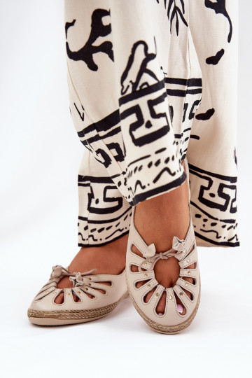 zempapēžu Balerīnas Z Naturalnej Skóry Zazoo 10179 smilšu krāsas 2