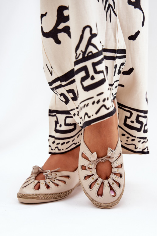 zempapēžu Balerīnas Z Naturalnej Skóry Zazoo 10179 smilšu krāsas zempapēžu Balerīnas Z Naturalnej Skóry Zazoo 10179 smilšu krāsas