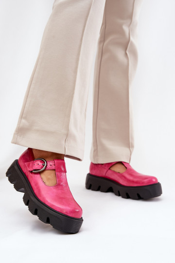 Laque   apavi ar sprādzēm Zazoo 20183 rozā krāsas