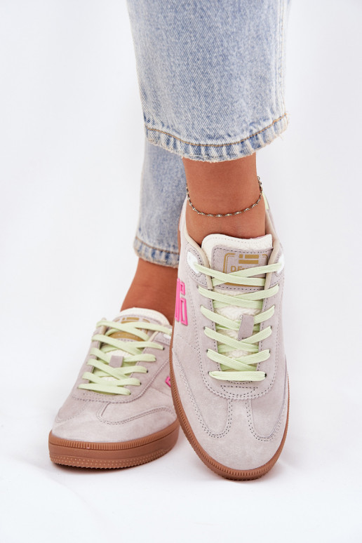 zamšādas sporta apavi  modeļa apavi  D.Franklin DFSH387005 Zgaszona Biel