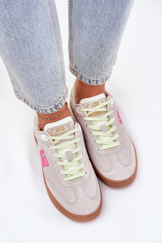 zamšādas sporta apavi  modeļa apavi  D.Franklin DFSH387005 Zgaszona Biel