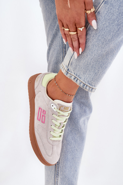 zamšādas sporta apavi  modeļa apavi  D.Franklin DFSH387005 Zgaszona Biel