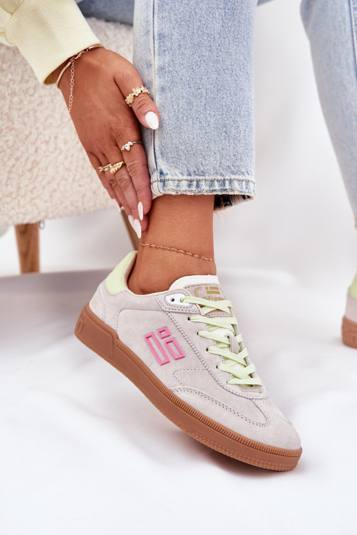 zamšādas sporta apavi  modeļa apavi  D.Franklin DFSH387005 Zgaszona Biel