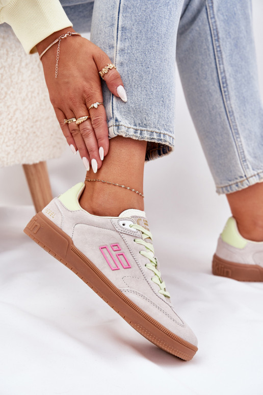 zamšādas sporta apavi  modeļa apavi  D.Franklin DFSH387005 Zgaszona Biel