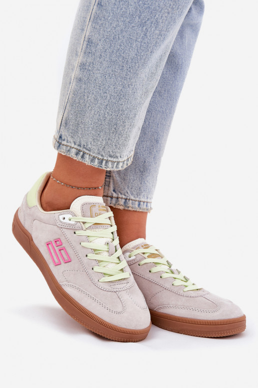 zamšādas sporta apavi  modeļa apavi  D.Franklin DFSH387005 Zgaszona Biel