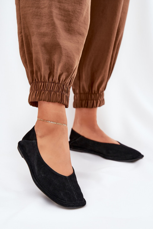 Zamšādas balerīnas  Big Star RR274080 Melns Zamšādas balerīnas  Big Star RR274080 Melns