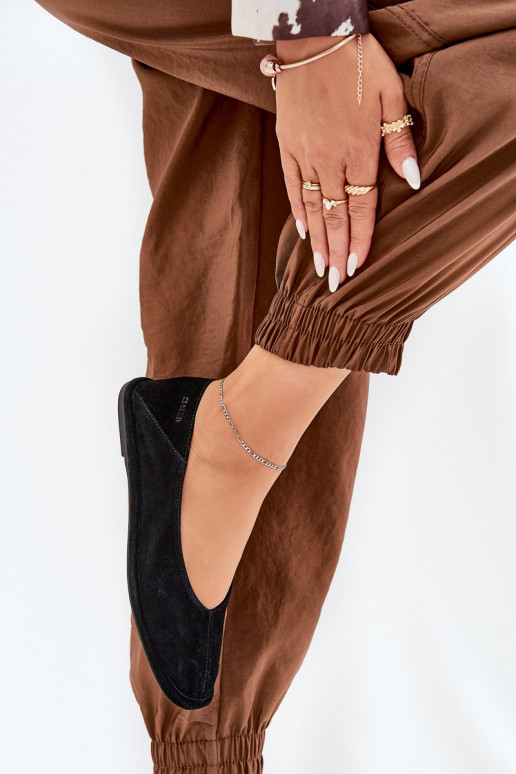 Zamšādas balerīnas  Big Star RR274080 Melns Zamšādas balerīnas  Big Star RR274080 Melns