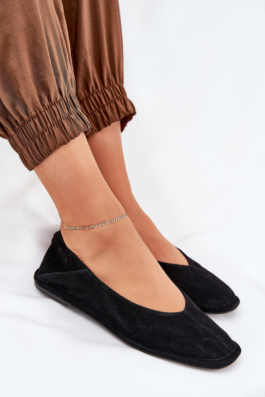 Zamšādas balerīnas  Big Star RR274080 Melns Zamšādas balerīnas  Big Star RR274080 Melns