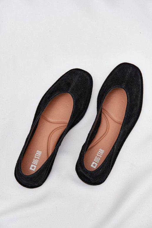 Zamšādas balerīnas  Big Star RR274080 Melns Zamšādas balerīnas  Big Star RR274080 Melns