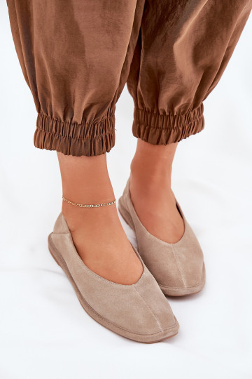 Zamšādas balerīnas  Big Star RR274082 smilšu krāsas