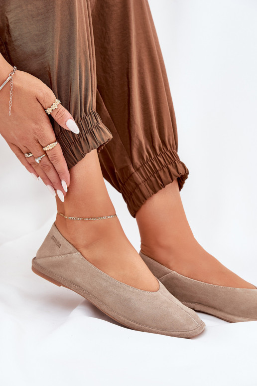 Zamšādas balerīnas  Big Star RR274082 smilšu krāsas Zamšādas balerīnas  Big Star RR274082 smilšu krāsas