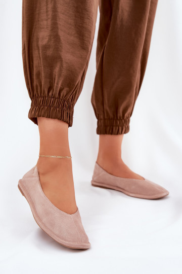 Zamšādas balerīnas  Big Star RR274081 Rozā krāsas