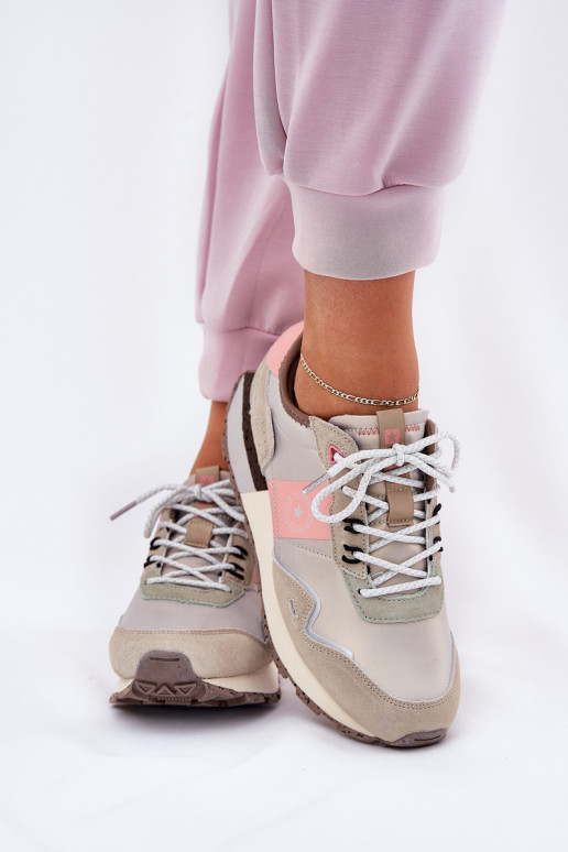 zamšādas  modeļa apavi  Big Star RR274243 HI-POLY SYSTEM Pelēkas krāsas-Rozā krāsas