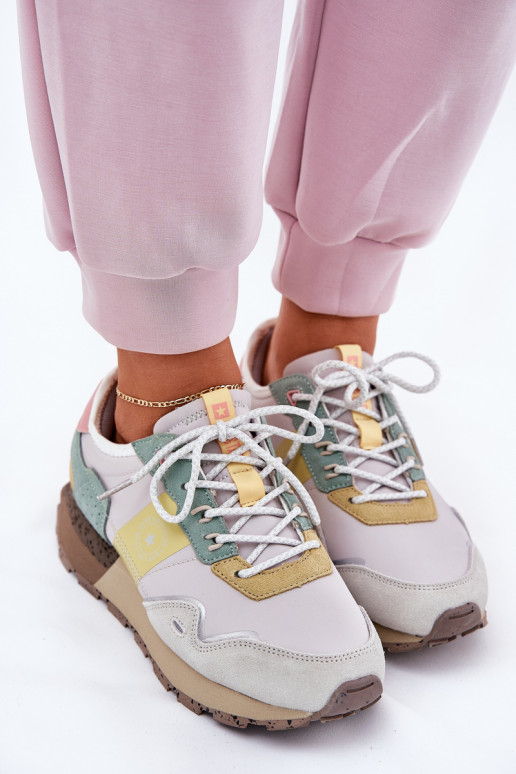 zamšādas  modeļa apavi  Big Star RR274244 HI-POLY SYSTEM Pelēkas krāsas-Dzelteni