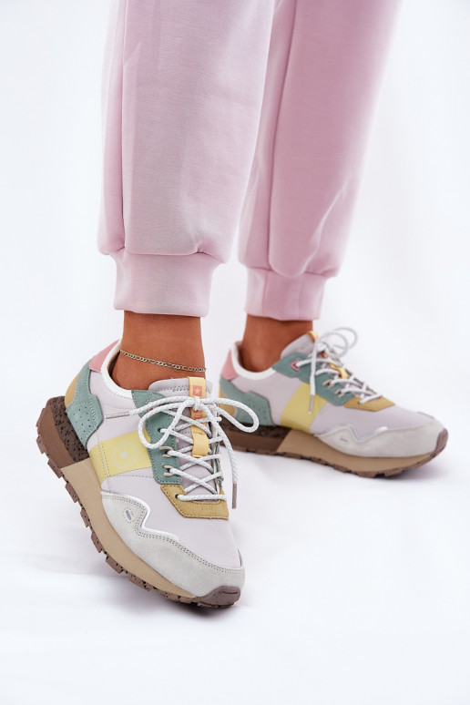 zamšādas  modeļa apavi  Big Star RR274244 HI-POLY SYSTEM Pelēkas krāsas-Dzelteni