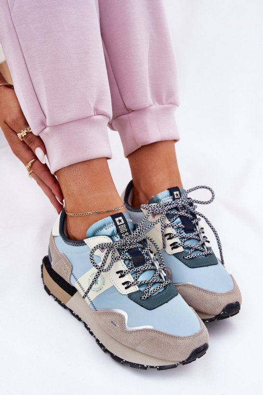 zamšādas  modeļa apavi  Big Star RR274245 HI-POLY SYSTEM Pelēkas krāsas-Zilas krāsas