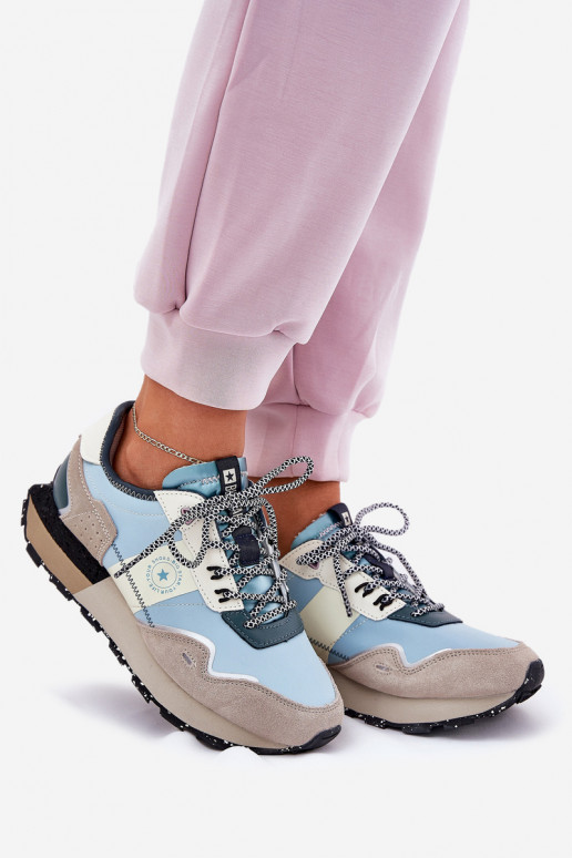 zamšādas  modeļa apavi  Big Star RR274245 HI-POLY SYSTEM Pelēkas krāsas-Zilas krāsas