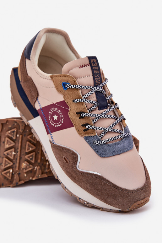 zamšādas  modeļa apavi  ar platformu Big Star RR174475 Hi-Poly System smilšu krāsas zamšādas  modeļa apavi  ar platformu Big Star RR174475 Hi-Poly System smilšu krāsas