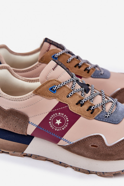 zamšādas  modeļa apavi  ar platformu Big Star RR174475 Hi-Poly System smilšu krāsas zamšādas  modeļa apavi  ar platformu Big Star RR174475 Hi-Poly System smilšu krāsas