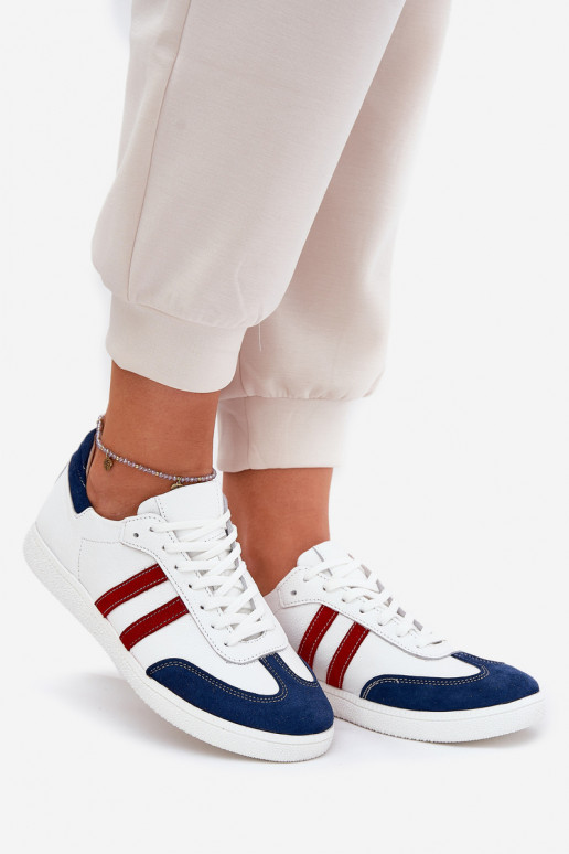 Zazoo N1068     modeļa apavi  Baltas-tumši zilas krāsas