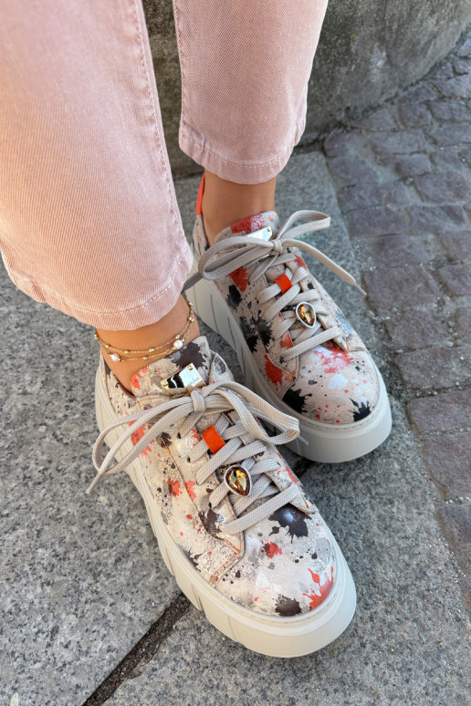    modeļa apavi ar platformu  06891-18 smilšu krāsas