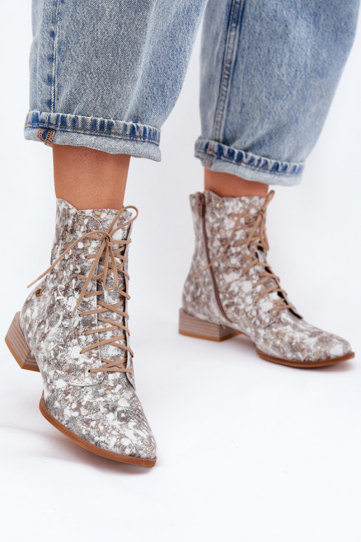    Sieviešu puszābaki ar platiem papēžiem  06391-25 smilšu krāsas