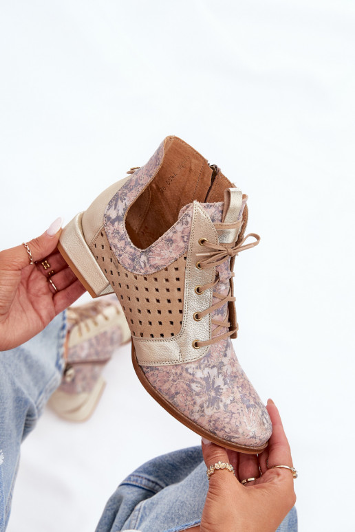 sieviešu zābaki   05541-04 smilšu krāsas-Zelta krāsas