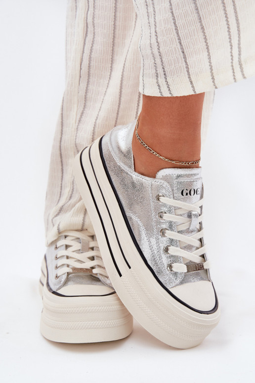   sieviešu puszābaki ar platformu GOE RR2N4108 Sudraba krāsas