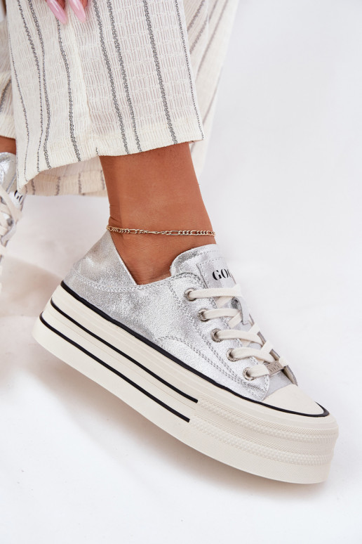   sieviešu puszābaki ar platformu GOE RR2N4108 Sudraba krāsas