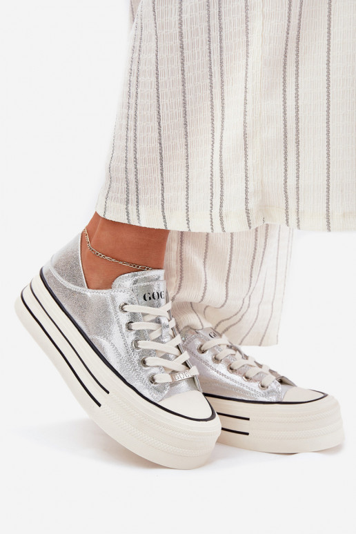   sieviešu puszābaki ar platformu GOE RR2N4108 Sudraba krāsas