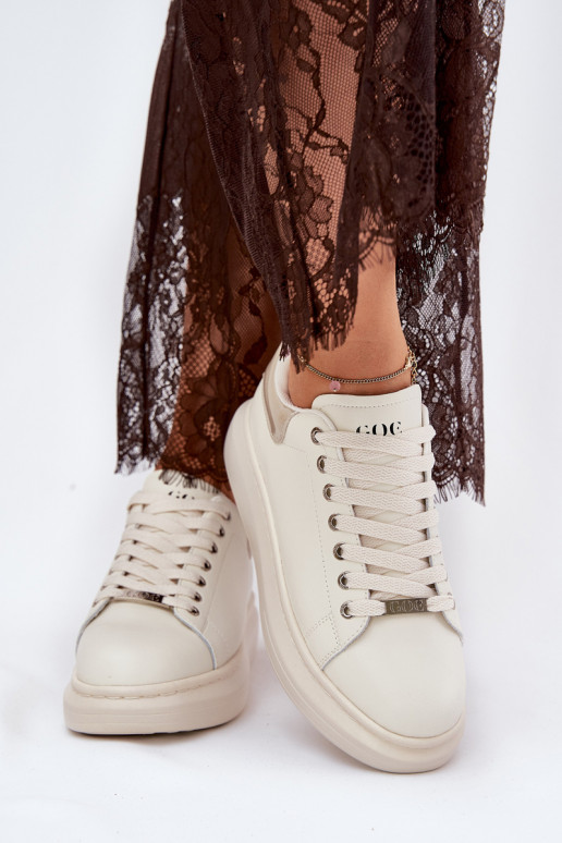    modeļa apavi  ar platformu GOE RR2N4004 smilšu krāsas