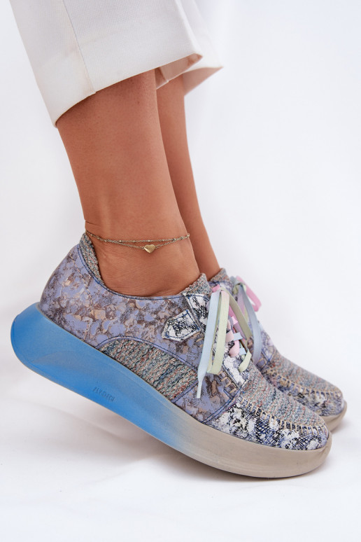 apavi  modeļa apavi  ar platformu  06776A-06 Zilas krāsas   apavi  modeļa apavi  ar platformu  06776A-06 Zilas krāsas