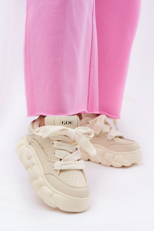    modeļa apavi  ar platformu GOE RR2N4043 smilšu krāsas